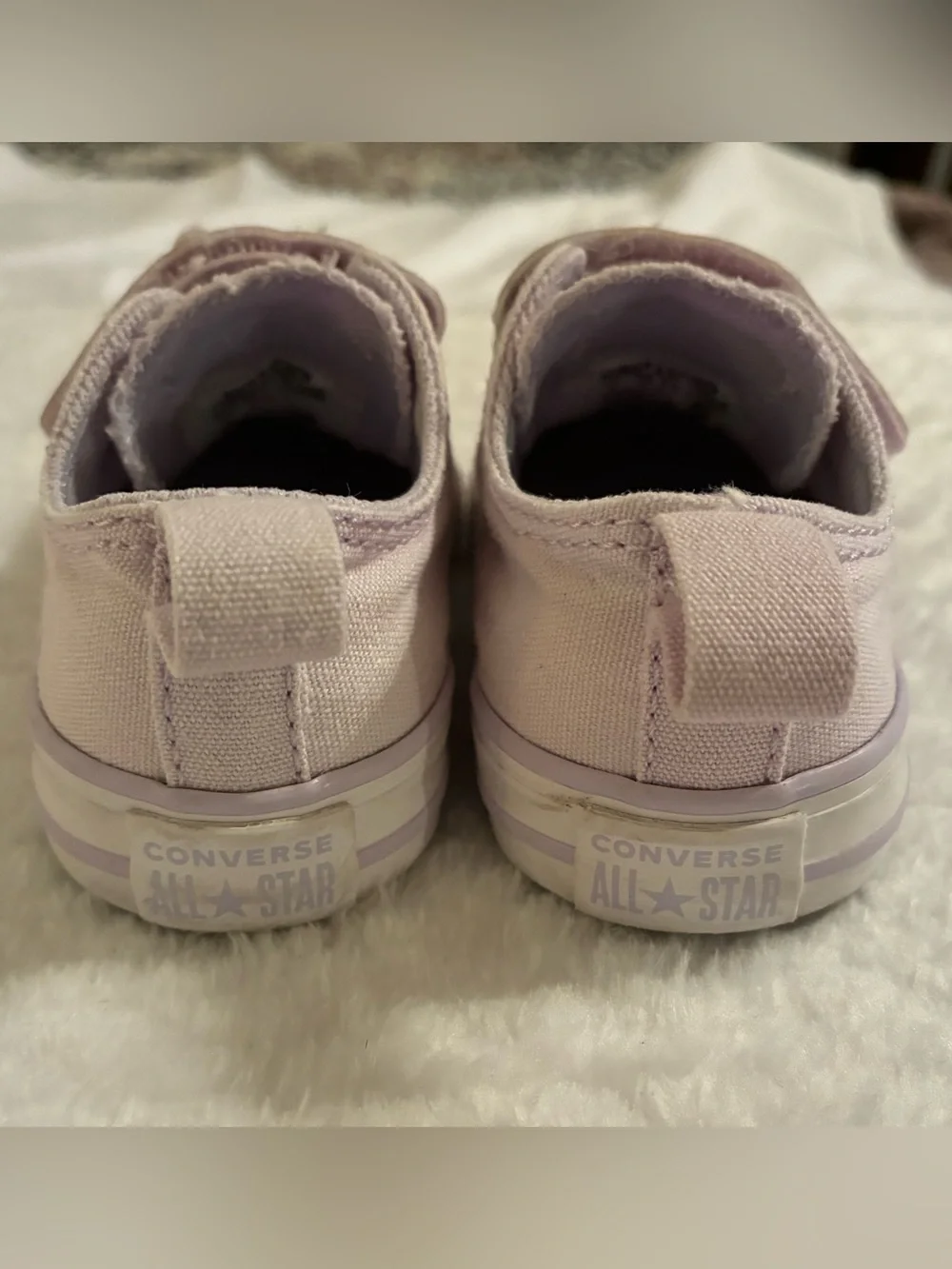 Converse All-Star Toddler Baby Sz 4 Disco Glitter Sneakers Lilac Purple Violet